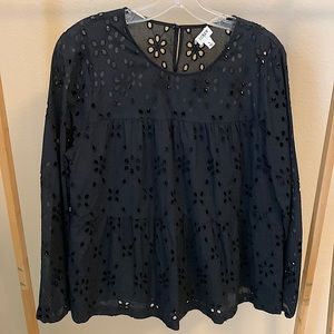J Crew Eyelet Top